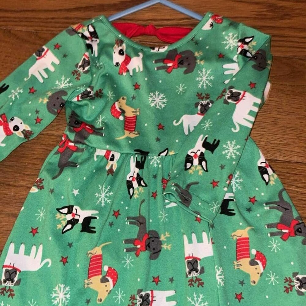 Toddler Christmas Dog Dress